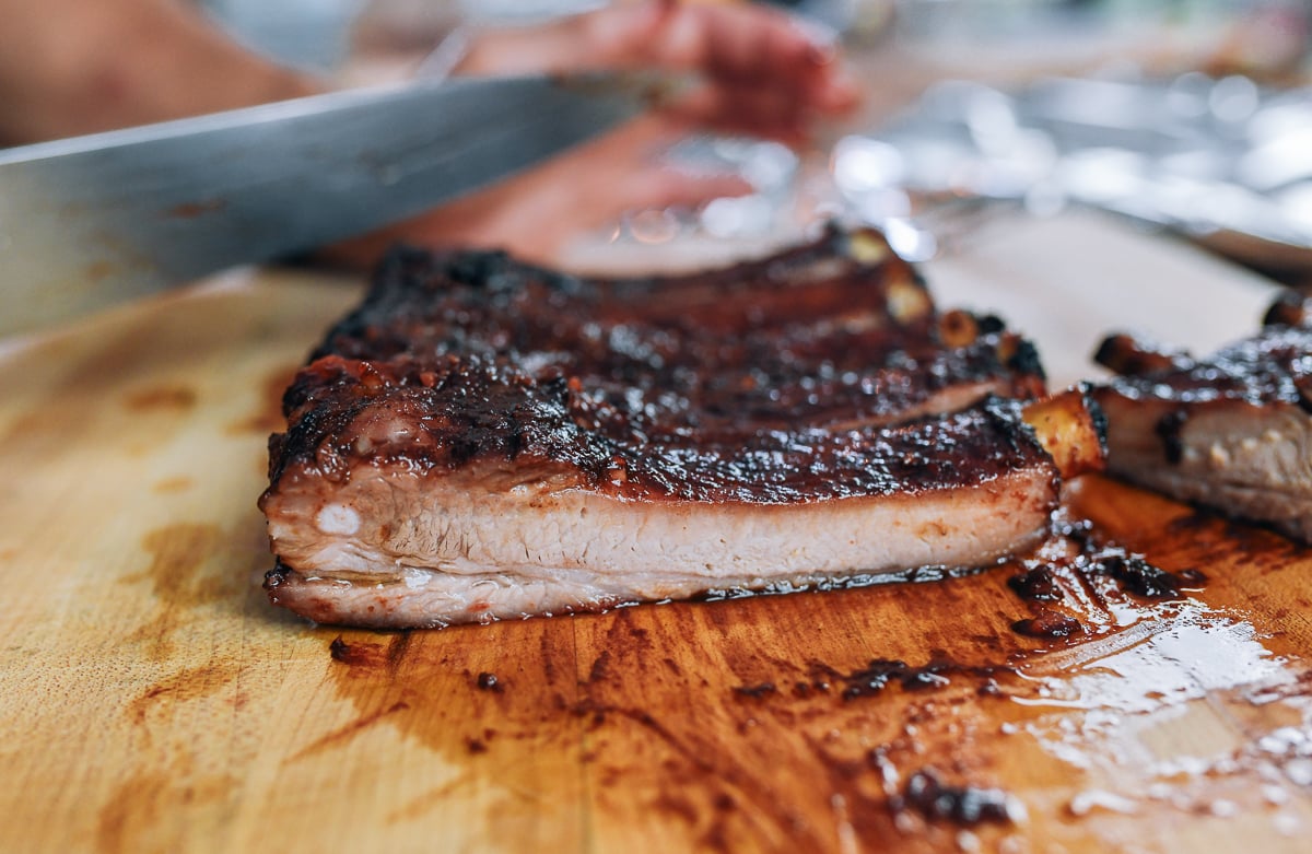 sliced Chinese spare ribs