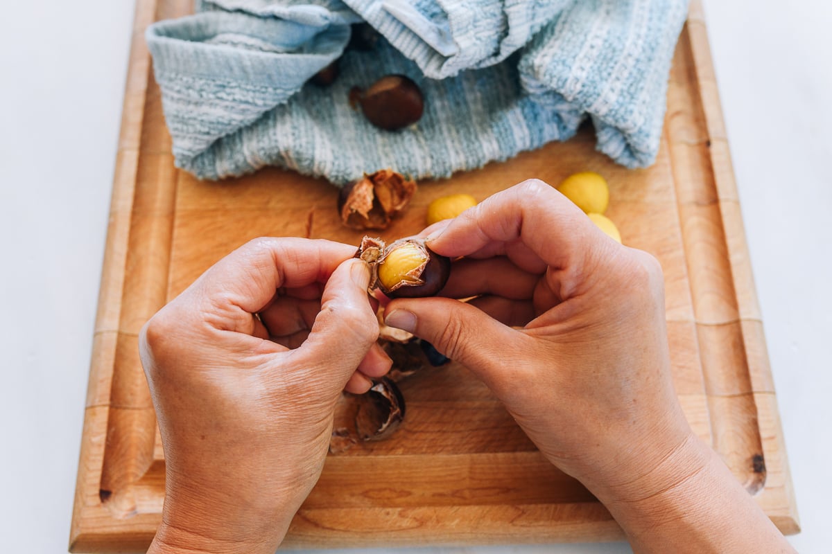 peeling chestnut