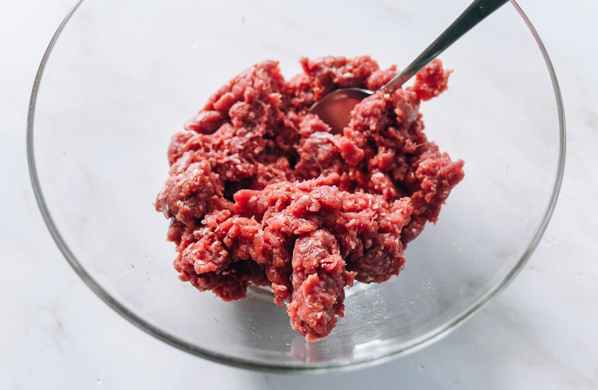 marinating ground beef